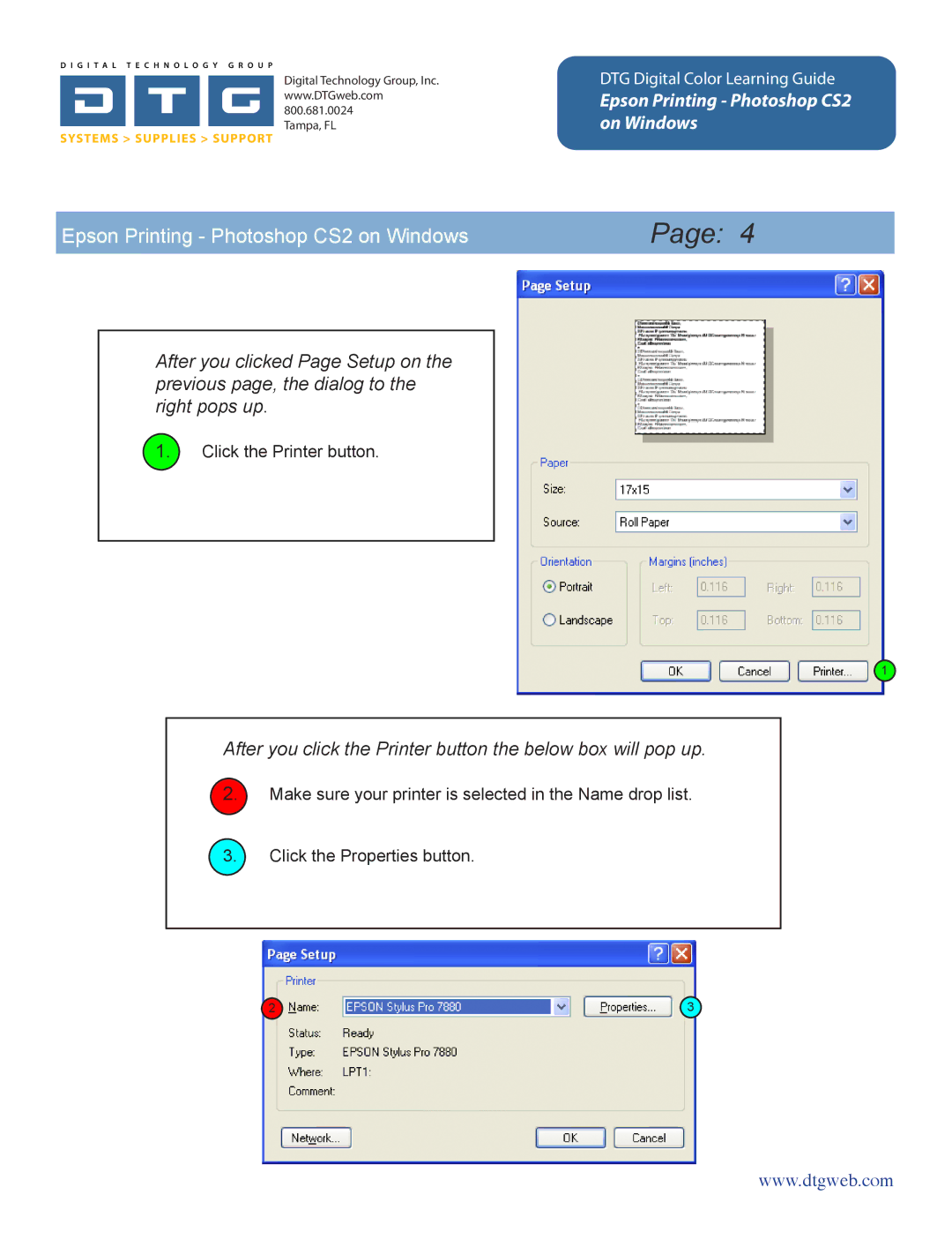 Epson CS2 manual After you click the Printer button the below box will pop up 