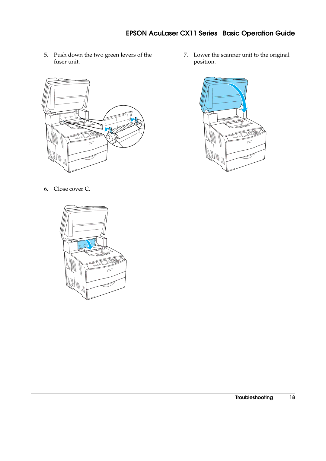 Epson CX11NF, CX11F manual Epson AcuLaser CX11 Series Basic Operation Guide 