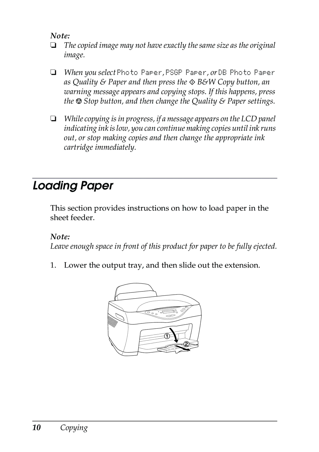 Epson CX5400 manual Loading Paper 