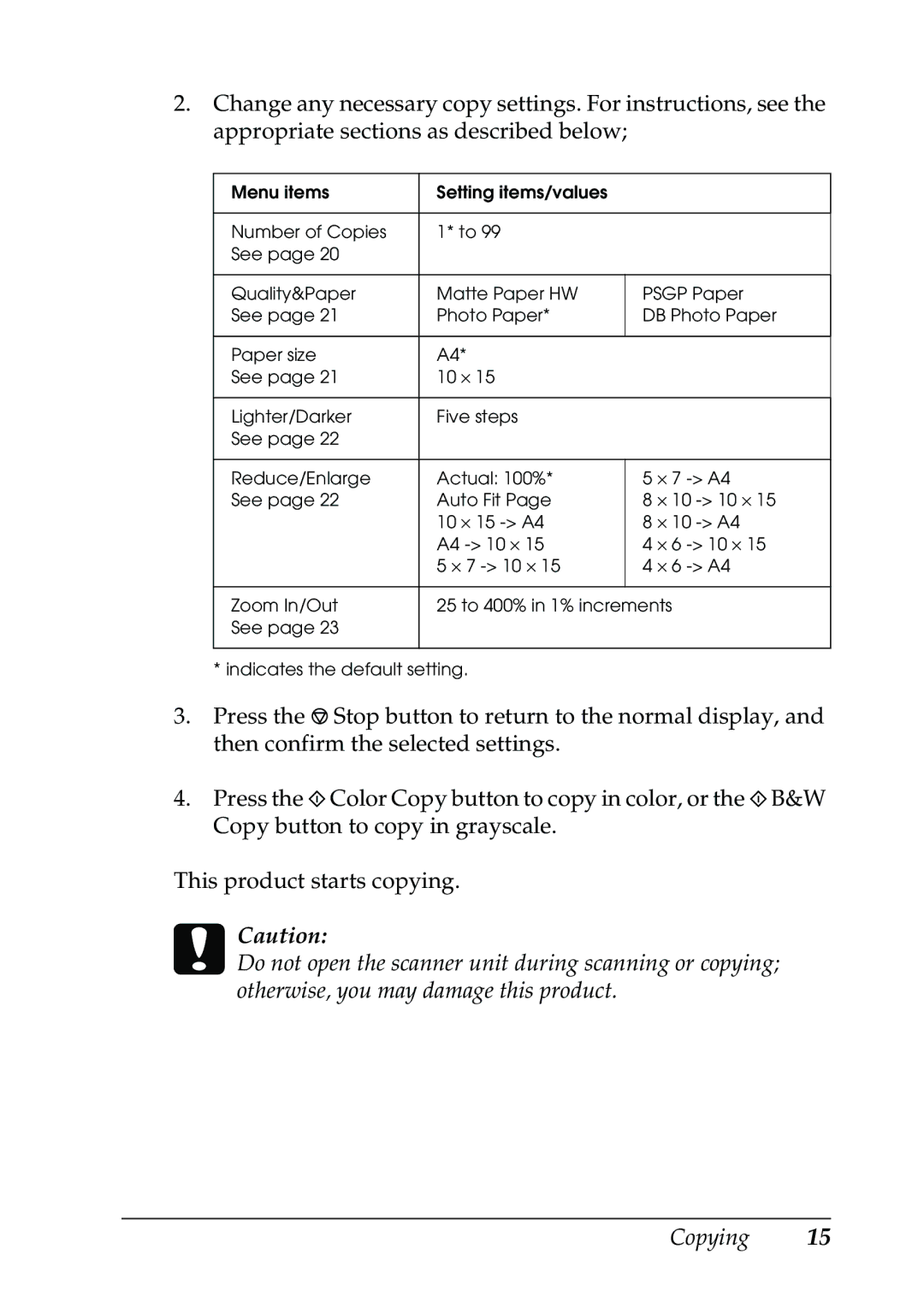 Epson CX5400 manual 