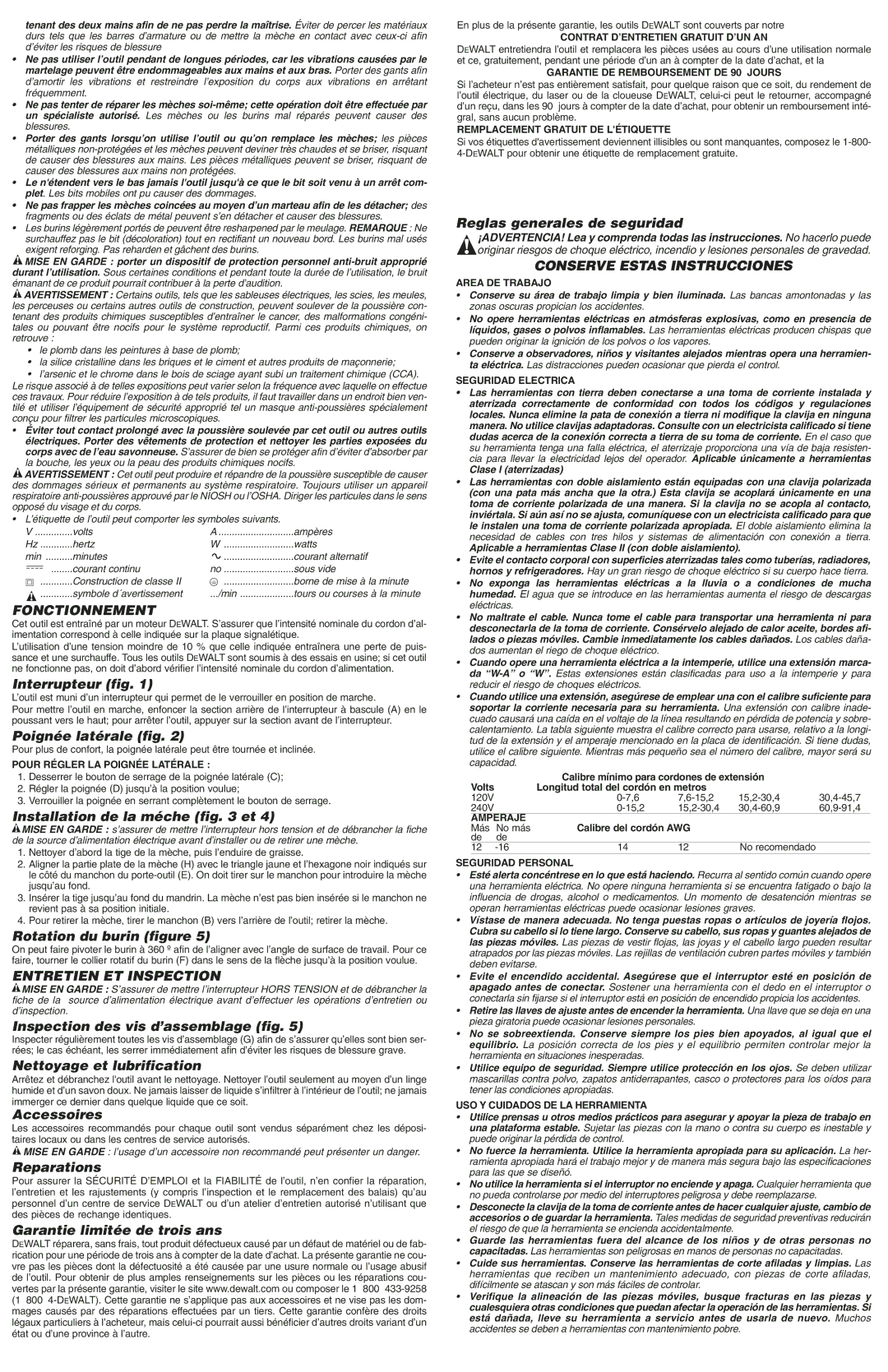 Epson D25940 instruction manual Fonctionnement, Entretien ET Inspection, Conserve Estas Instrucciones 