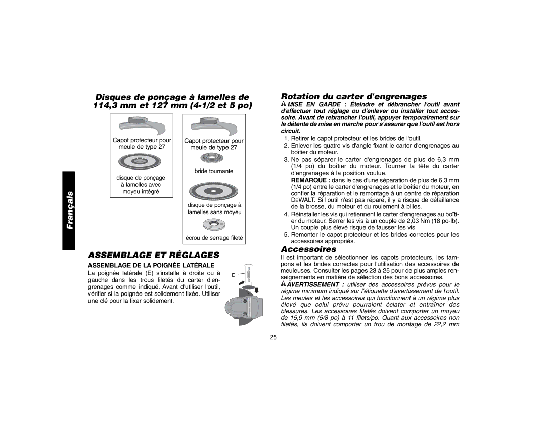 Epson D28114 Assemblage ET Réglages, Accessoires, Capot protecteur pour Meule de type, Assemblage DE LA Poignée Latérale 