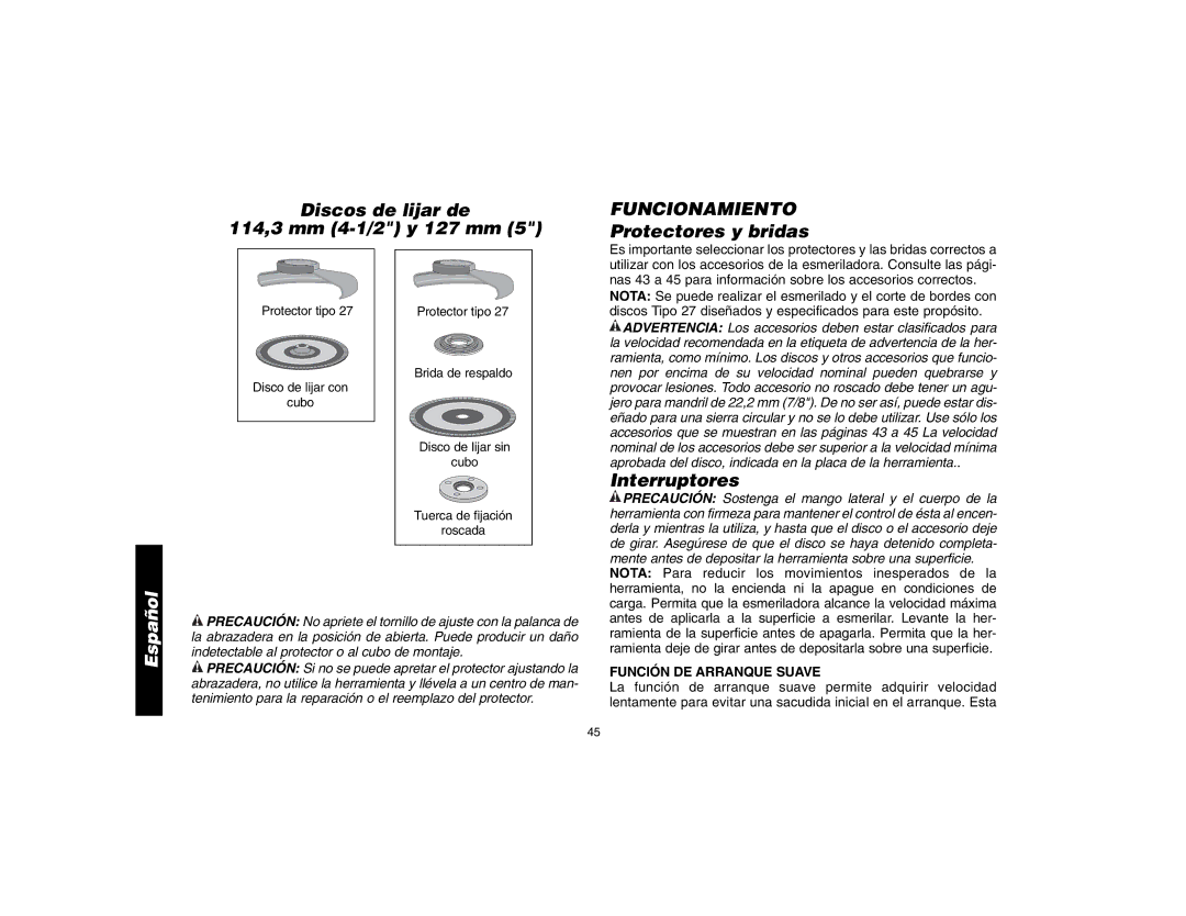 Epson D28114 instruction manual Interruptores, Función DE Arranque Suave 