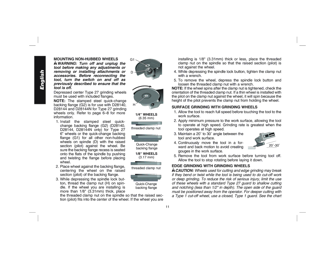 Epson D28144R Mounting NON-HUBBED Wheels, Surface Grinding with Grinding Wheels, Edge Grinding with Grinding Wheels 