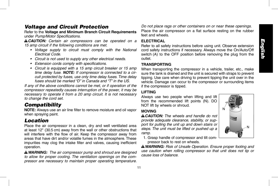 Epson D55168 instruction manual Voltage and Circuit Protection, Compatibility Location, Moving 