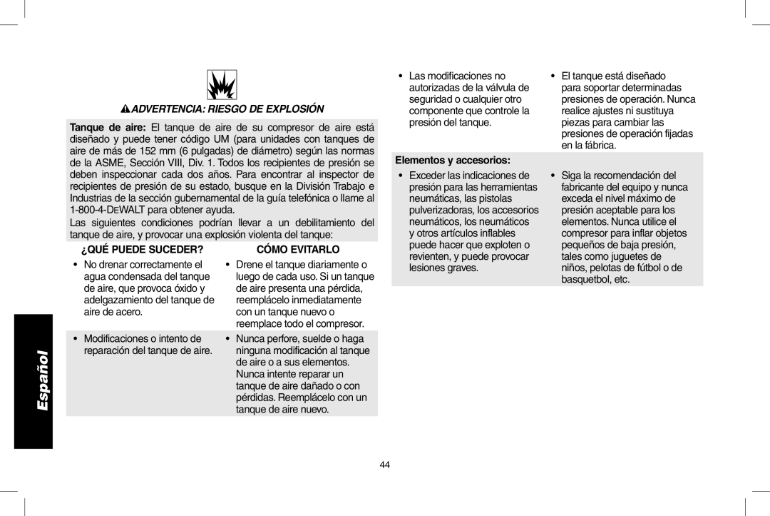 Epson D55168 instruction manual Advertencia Riesgo DE Explosión, Elementos y accesorios 