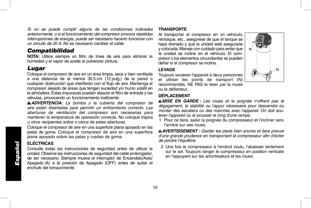 Epson D55168 instruction manual Compatibilidad, Lugar, Eléctricas, Transporte, Levage 