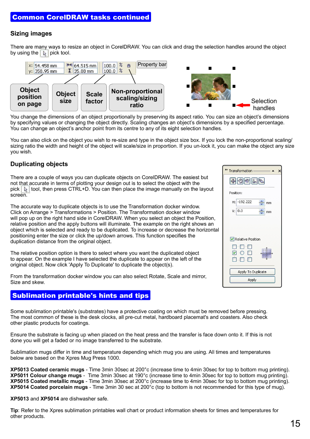 Epson D88 instruction manual Common CorelDRAW tasks 