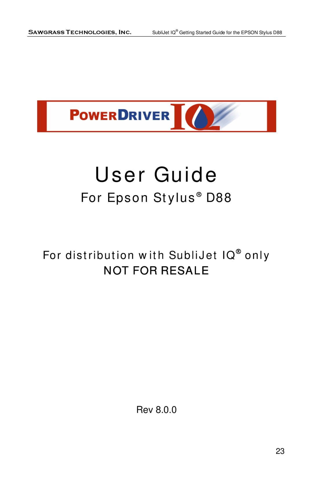 Epson D88 manual User Guide 