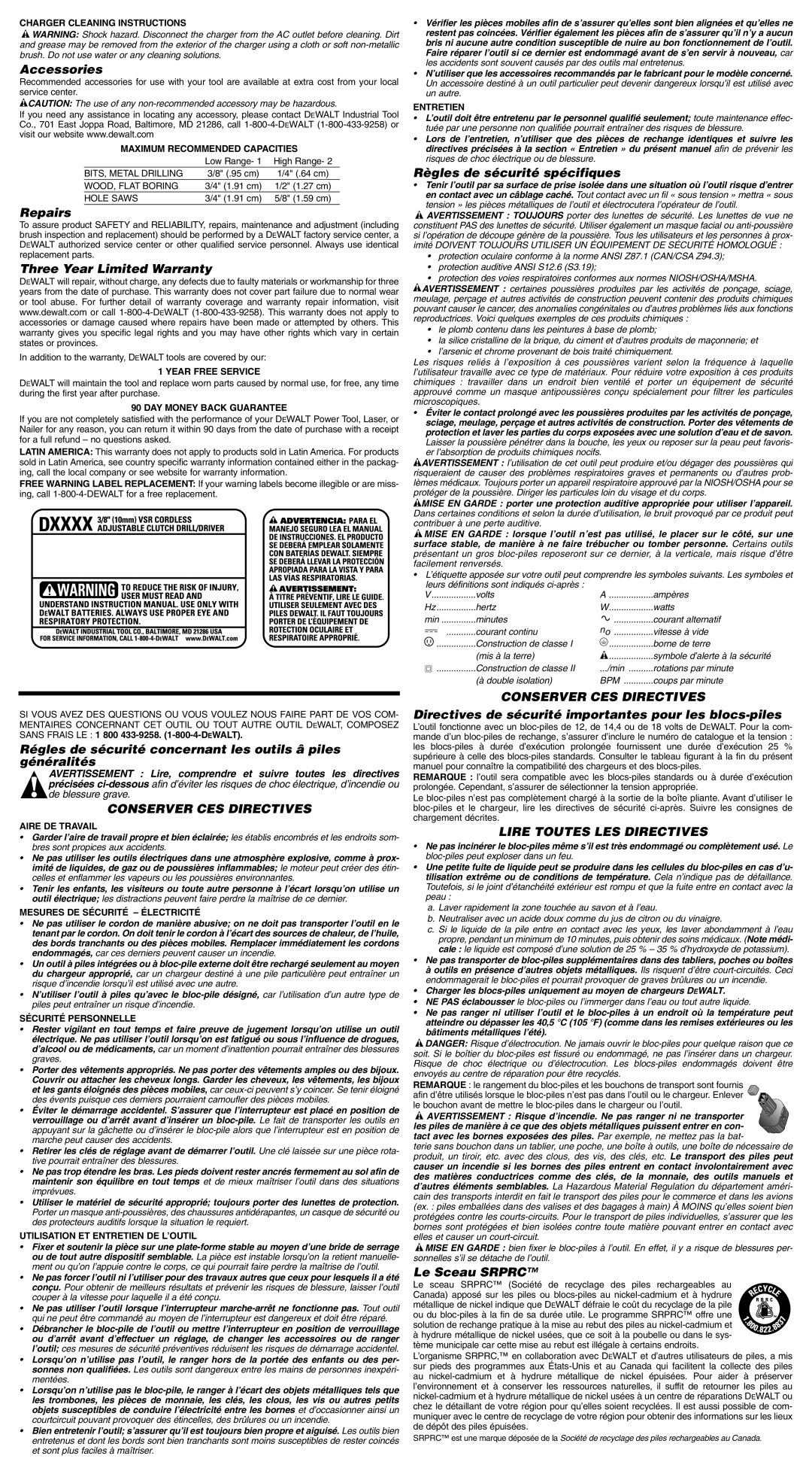 Epson DC740 instruction manual Conserver CES Directives, Lire Toutes LES Directives 