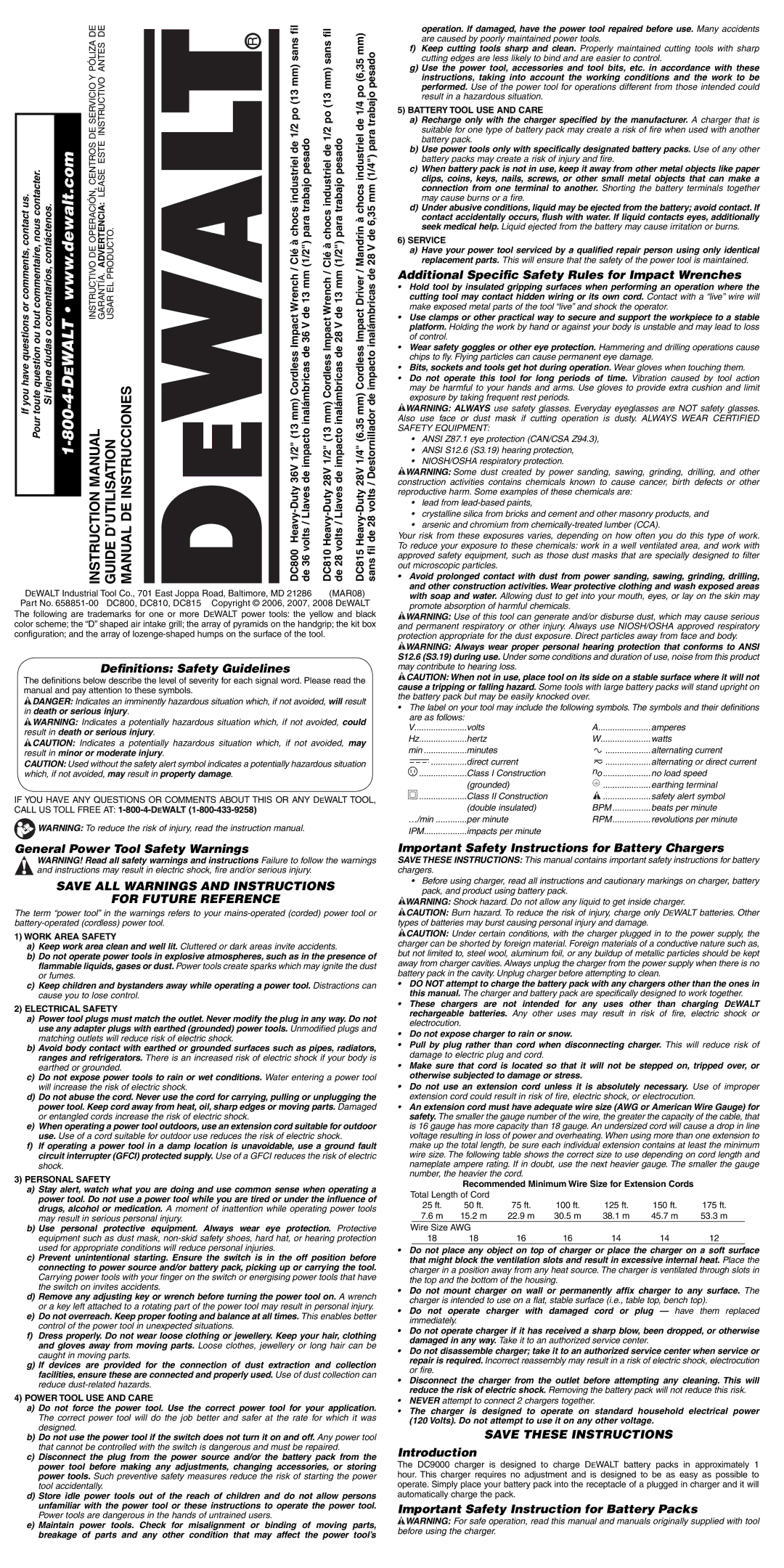 Epson DC800 instruction manual Save ALL Warnings and Instructions For Future Reference 