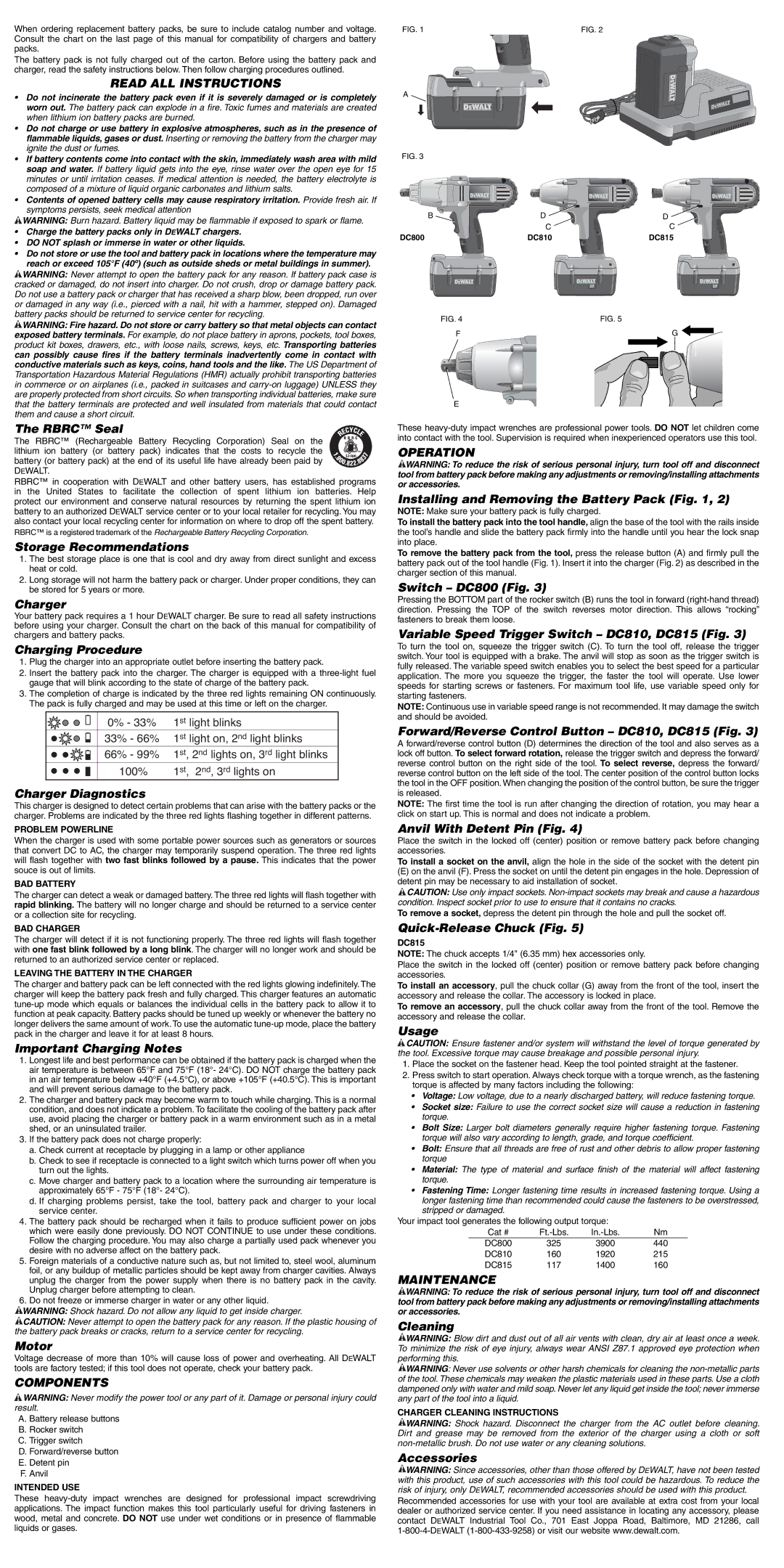 Epson DC800 instruction manual Read ALL Instructions, Components, Operation, Maintenance 