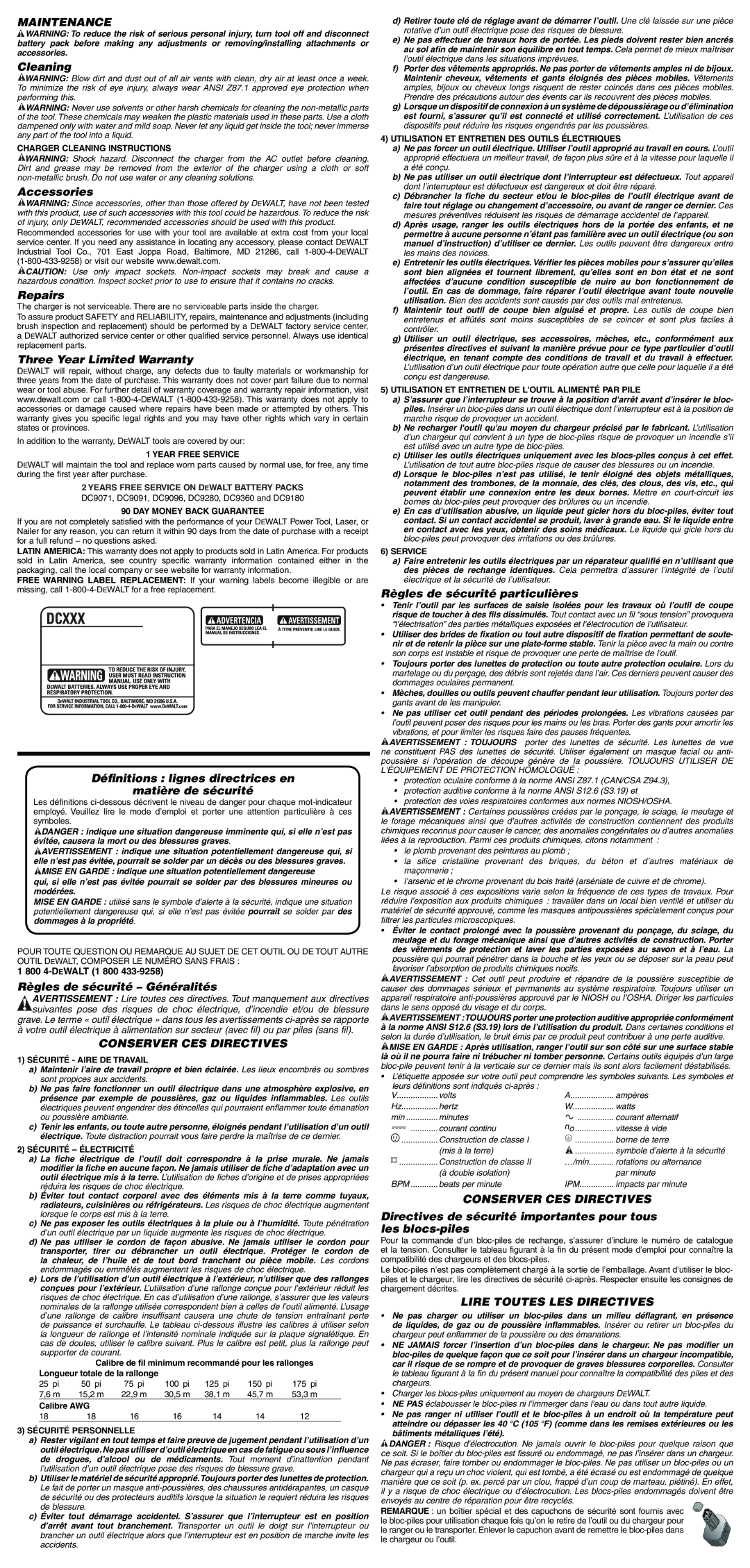 Epson DC830 instruction manual Maintenance, Conserver CES Directives, Lire Toutes LES Directives 