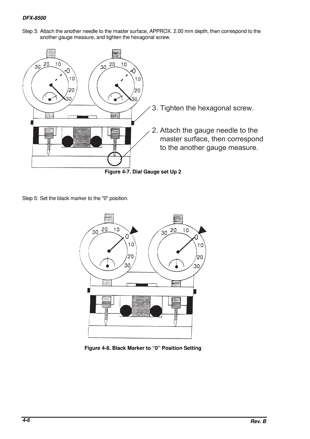 Epson DFX-8500 service manual Black Marker to 0 Position Setting 