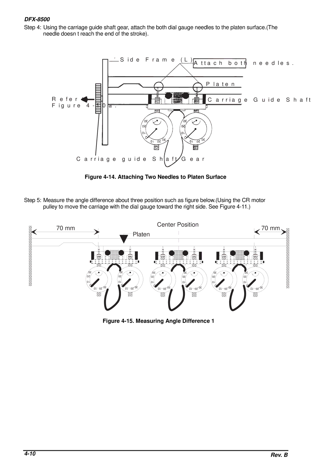 Epson DFX-8500 service manual mm Center Position Platen 