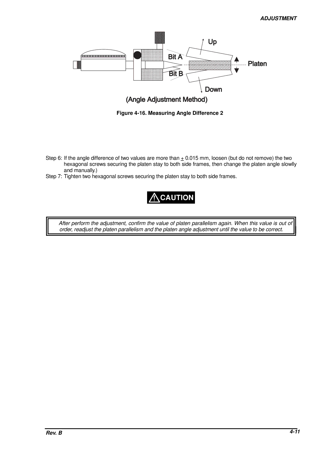 Epson DFX-8500 service manual BitA BitB Down AngleAdjustmentMethod 