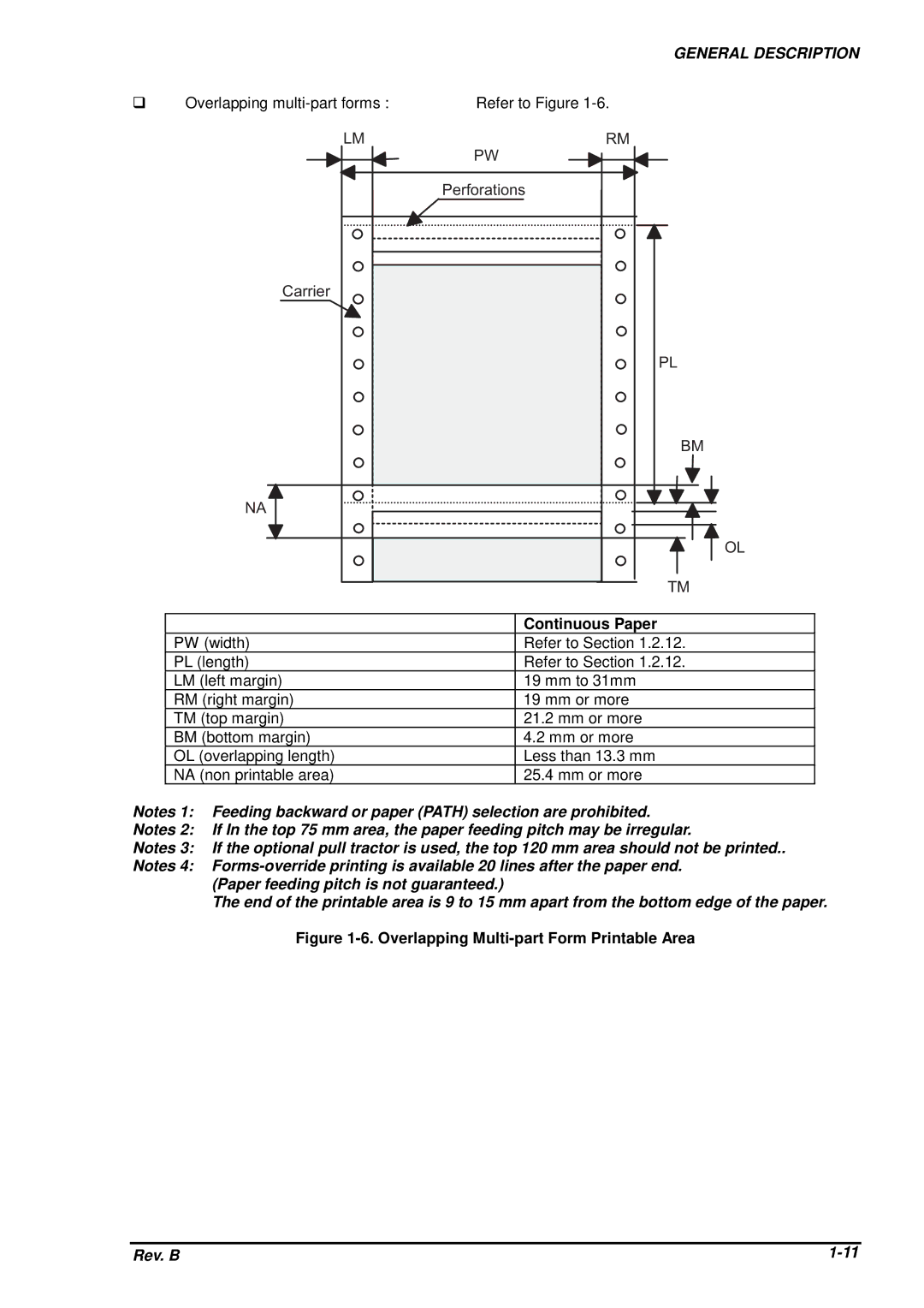 Epson DFX-8500 service manual General Description 