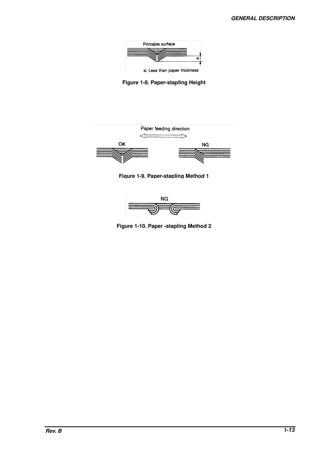 Epson DFX-8500 service manual Paper-stapling Height 