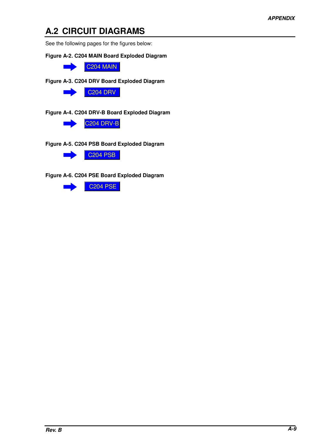 Epson DFX-8500 service manual Circuit Diagrams, Figure A-2. C204 Main Board Exploded Diagram 