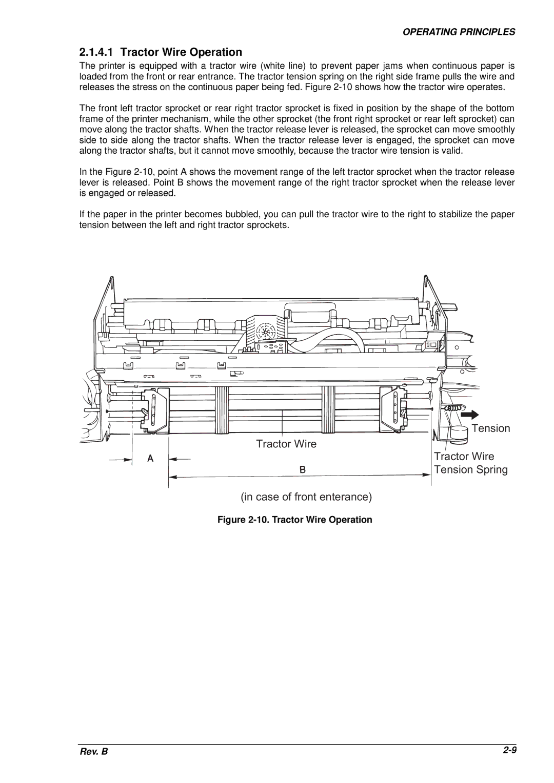 Epson DFX-8500 service manual Tractor Wire Operation 