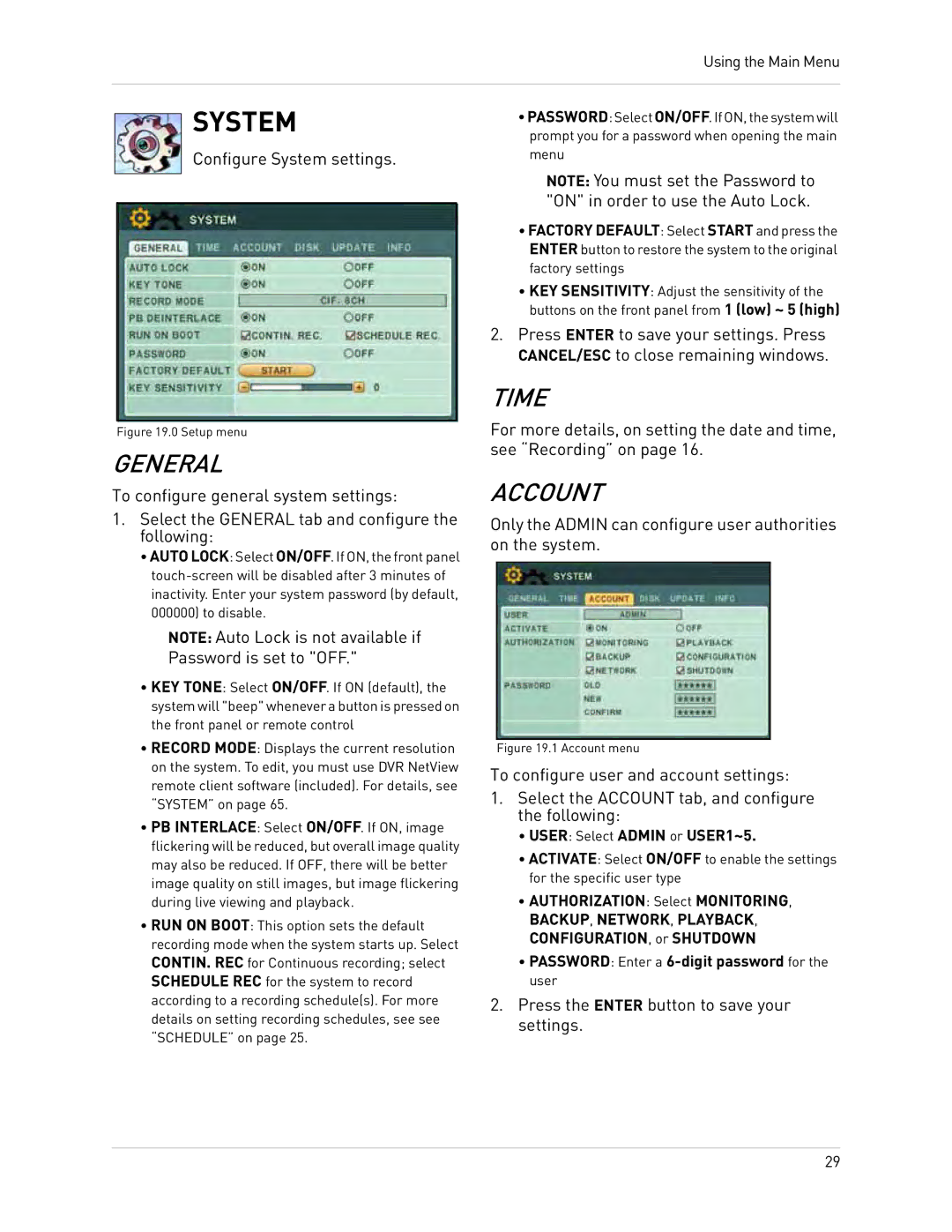 Epson DH200 instruction manual Configure System settings, Password is set to OFF 