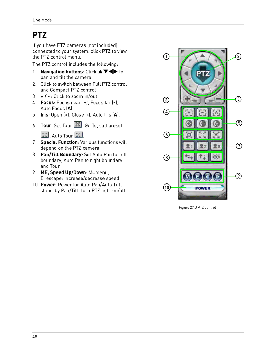 Epson DH200 instruction manual Ptz, PTZ control 