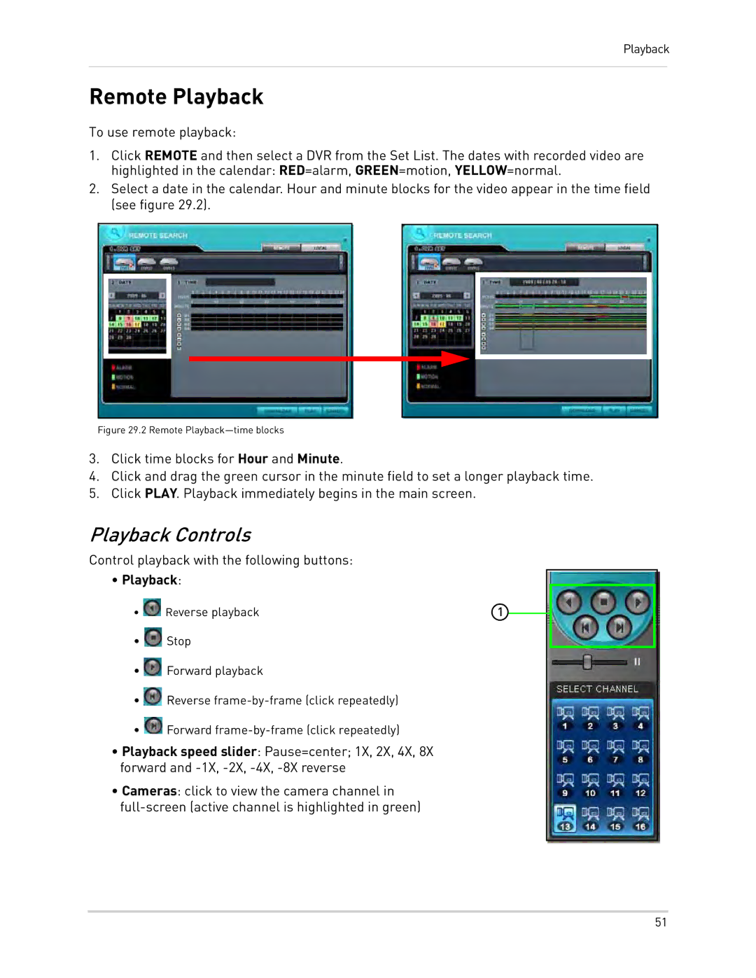 Epson DH200 instruction manual Remote Playback, Playback Controls, Control playback with the following buttons 