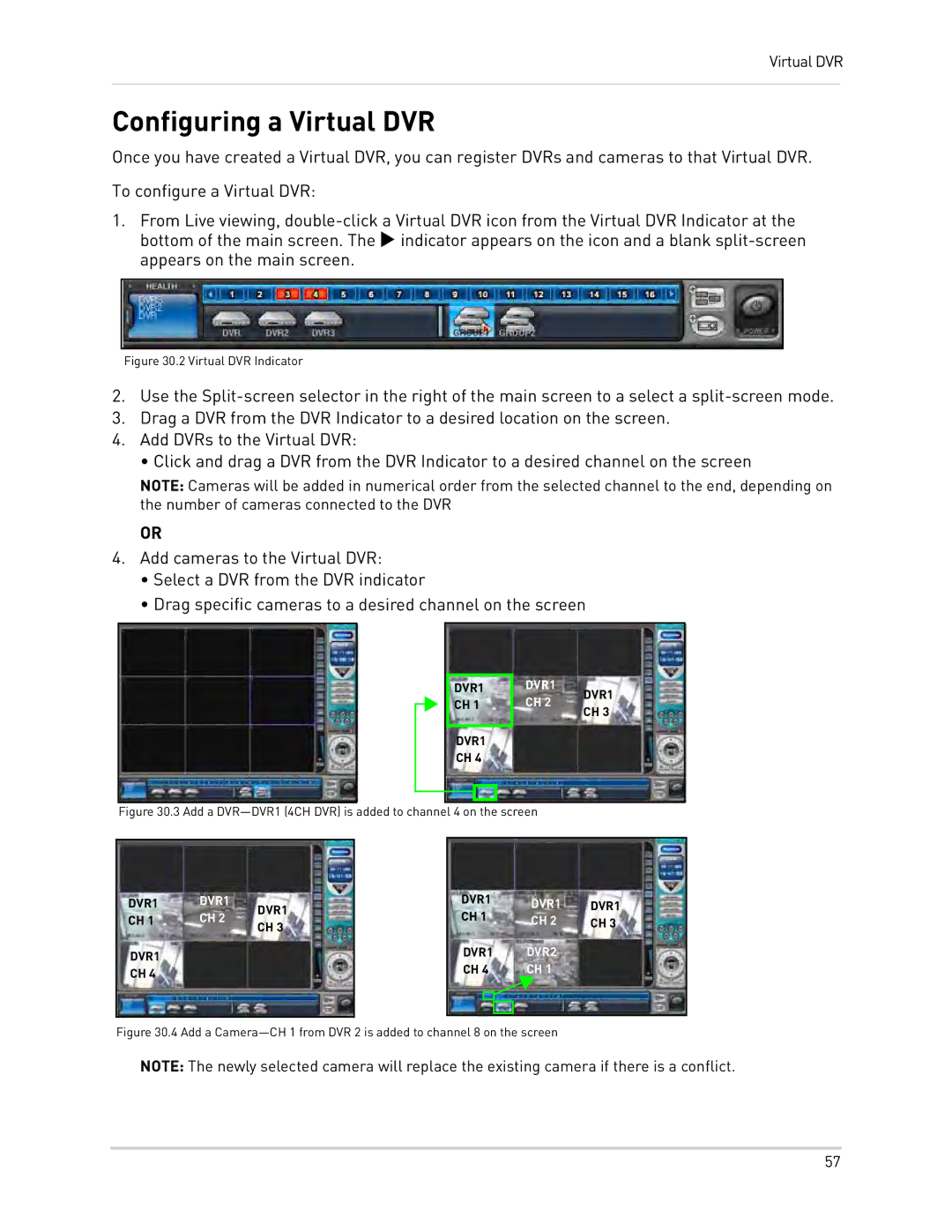 Epson DH200 instruction manual Configuring a Virtual DVR, Virtual DVR Indicator 