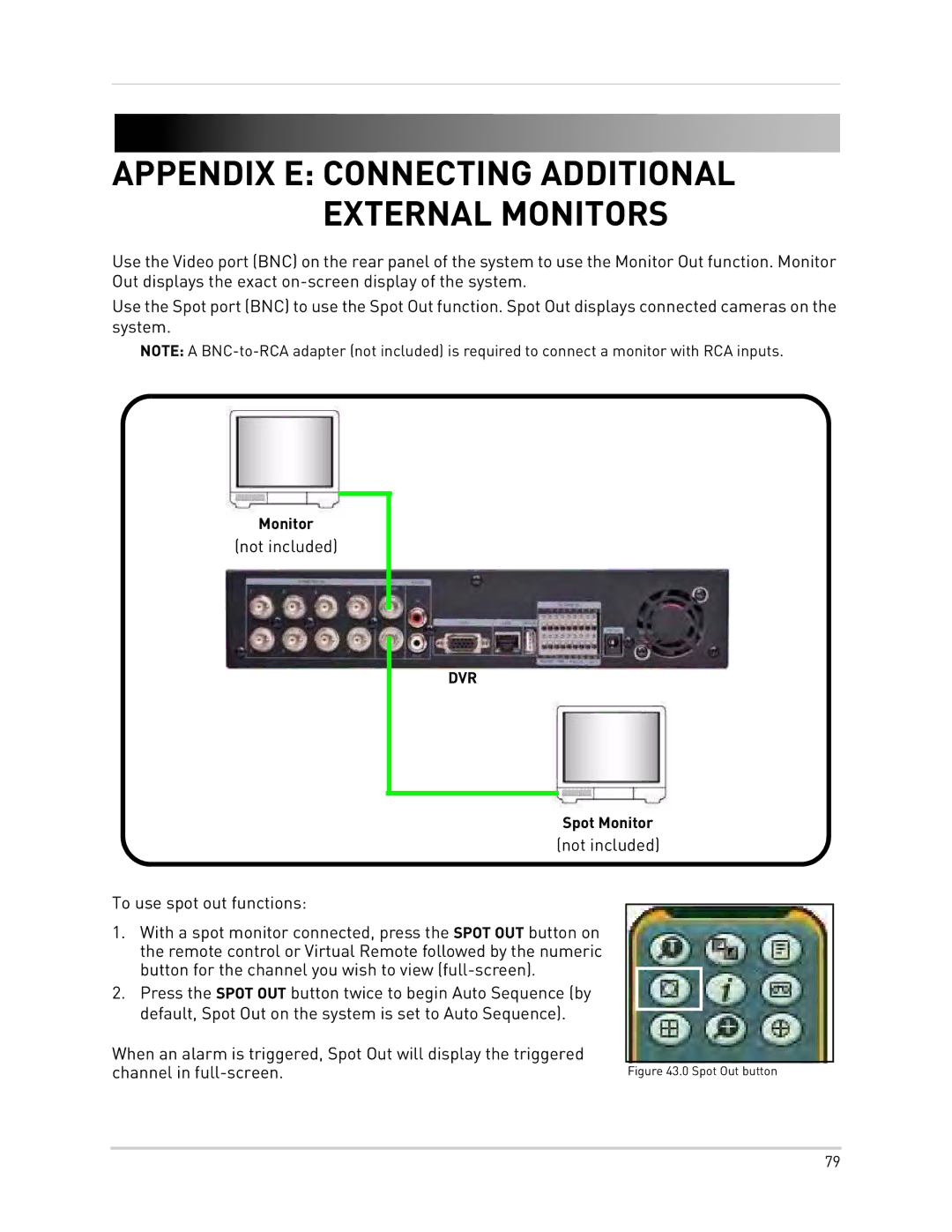 Epson DH200 instruction manual Appendix E Connecting Additional External Monitors 