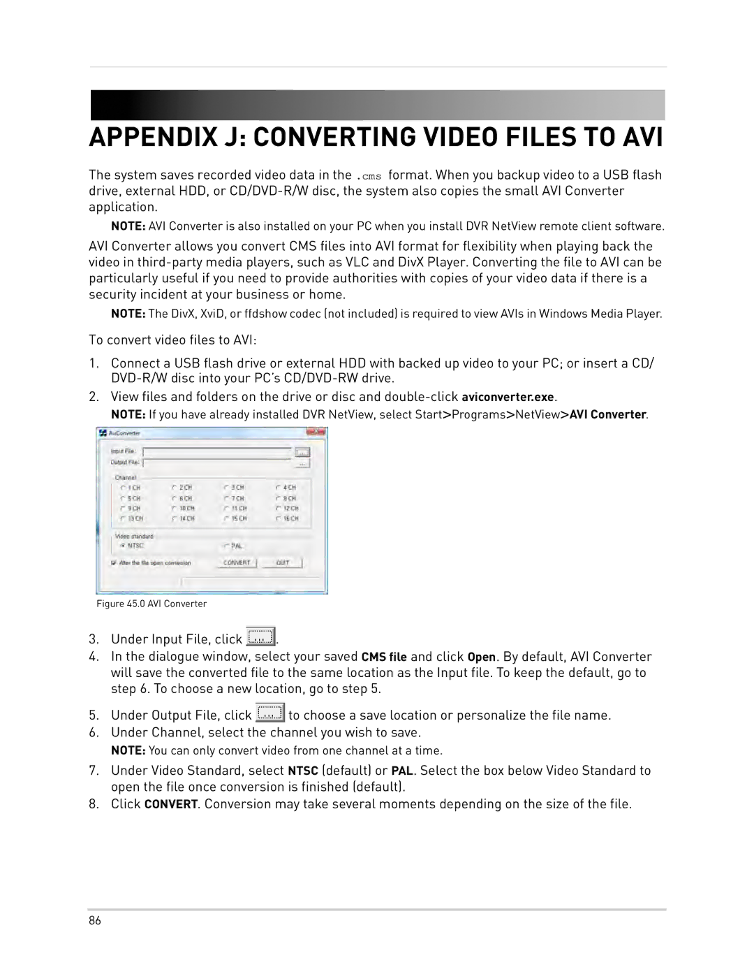 Epson DH200 instruction manual Appendix J Converting Video Files to AVI, AVI Converter 