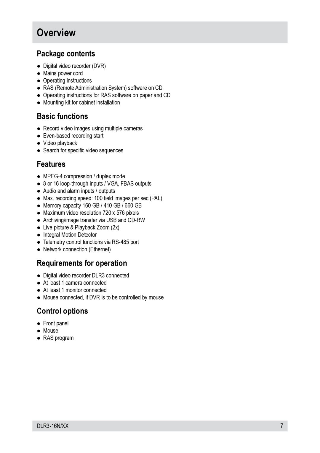 Epson DLR3-16N/660CDV, DLR3-16N/410CDV manual Overview 