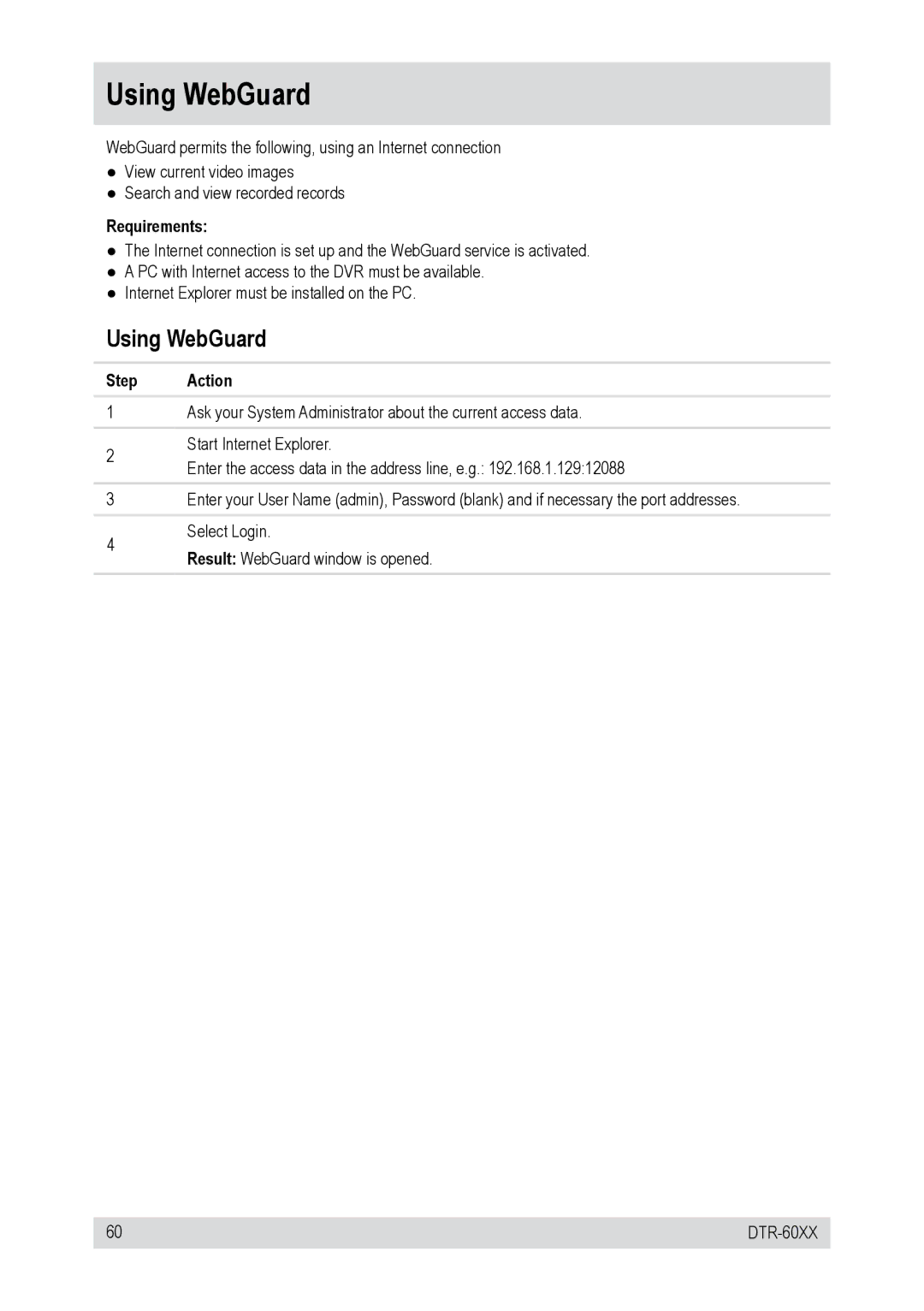 Epson DTR-6008/250CD, DTR-6016/750CD, DTR-60XX, DTR-6016/250CD, DTR-6008/750CD operating instructions Using WebGuard 