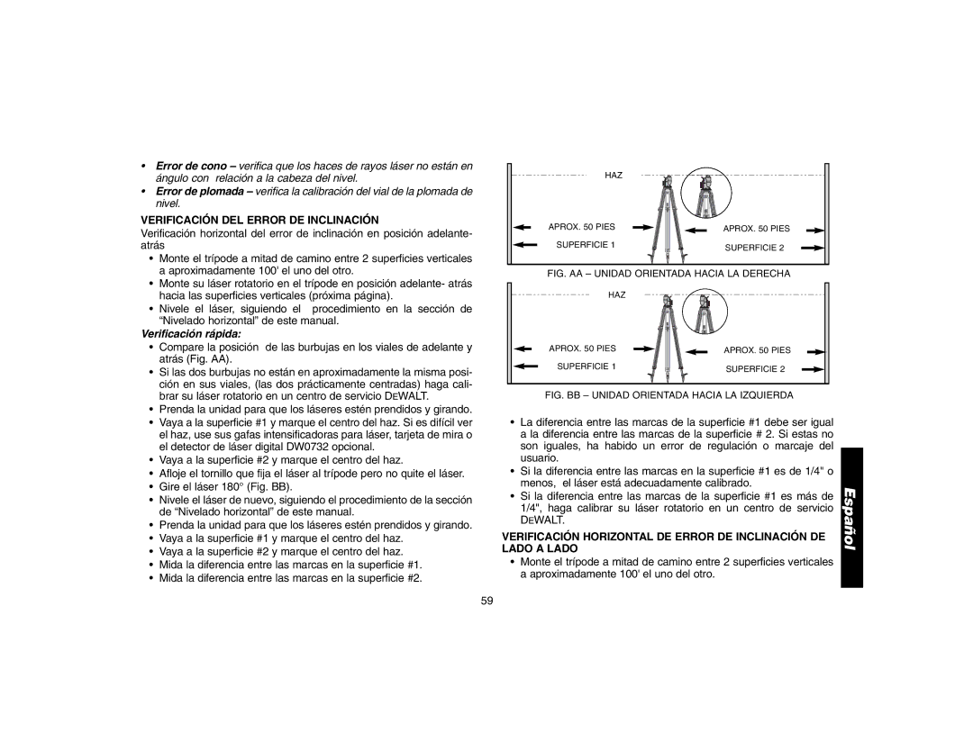 Epson DW073 instruction manual Verificación DEL Error DE Inclinación, Verificación rápida 