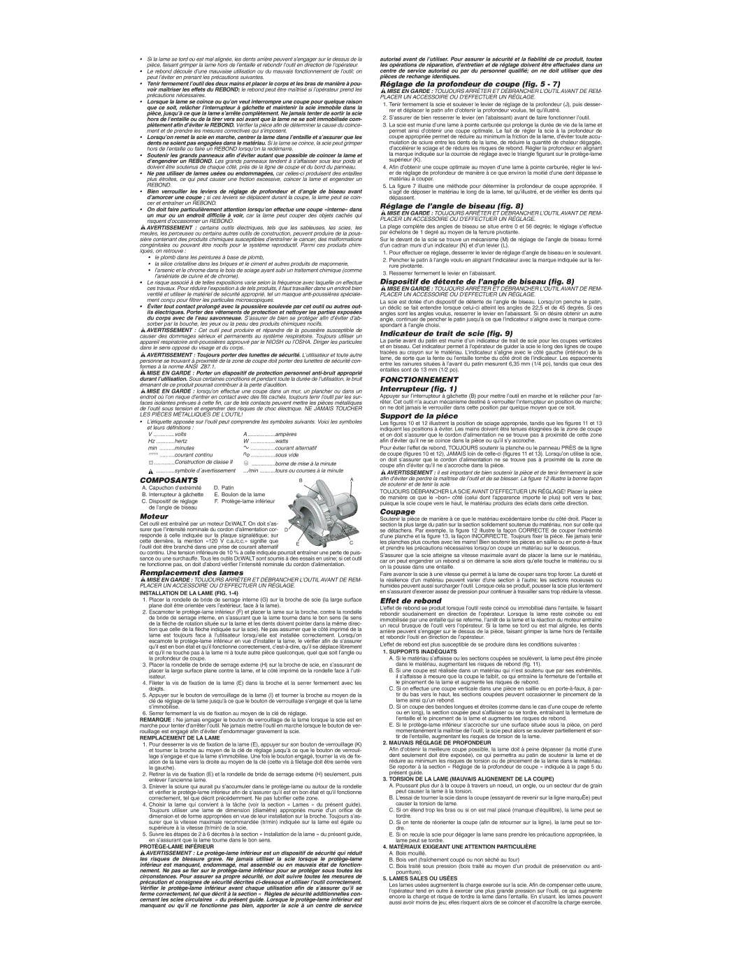 Epson DW368 instruction manual Composants, Fonctionnement 