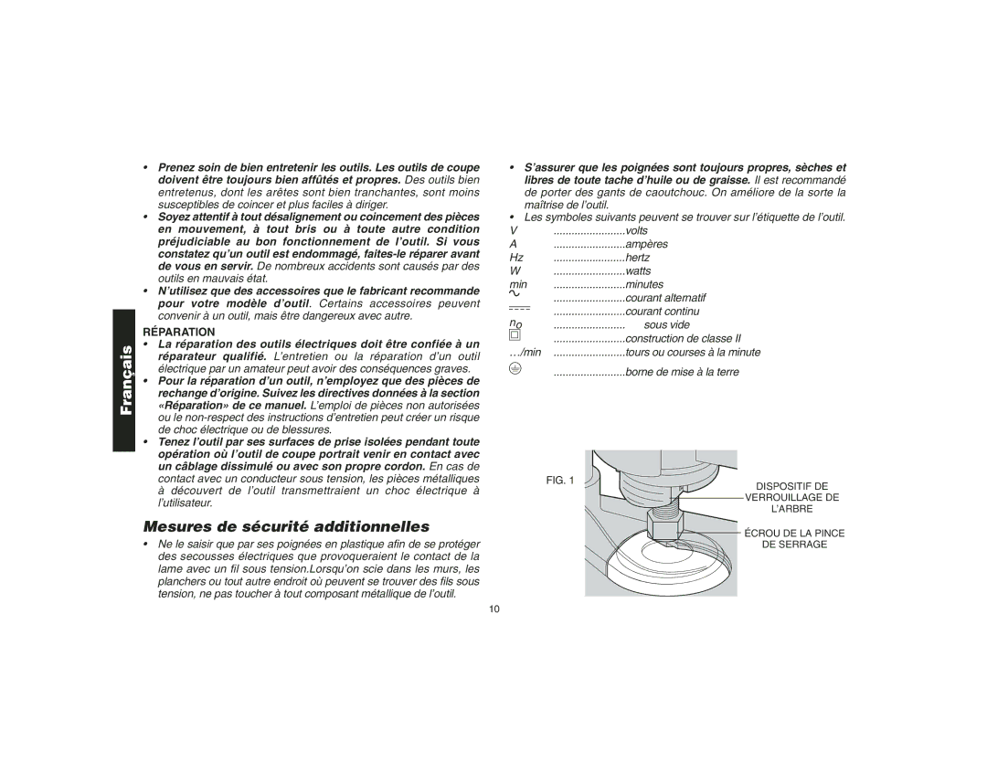 Epson DW621 manual Mesures de sécurité additionnelles, Réparation 