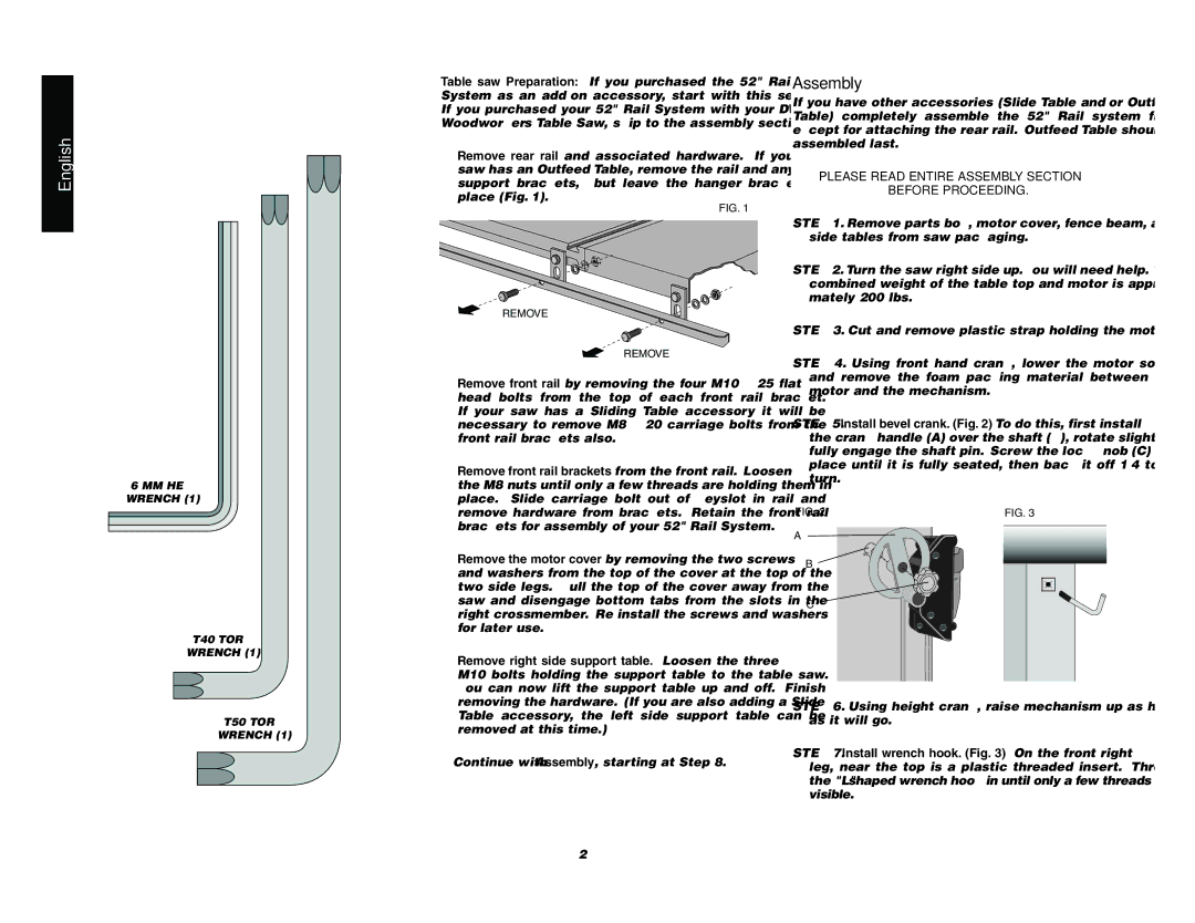 Epson DW7464 manual Please Read Entire Assembly Section Before Proceeding 