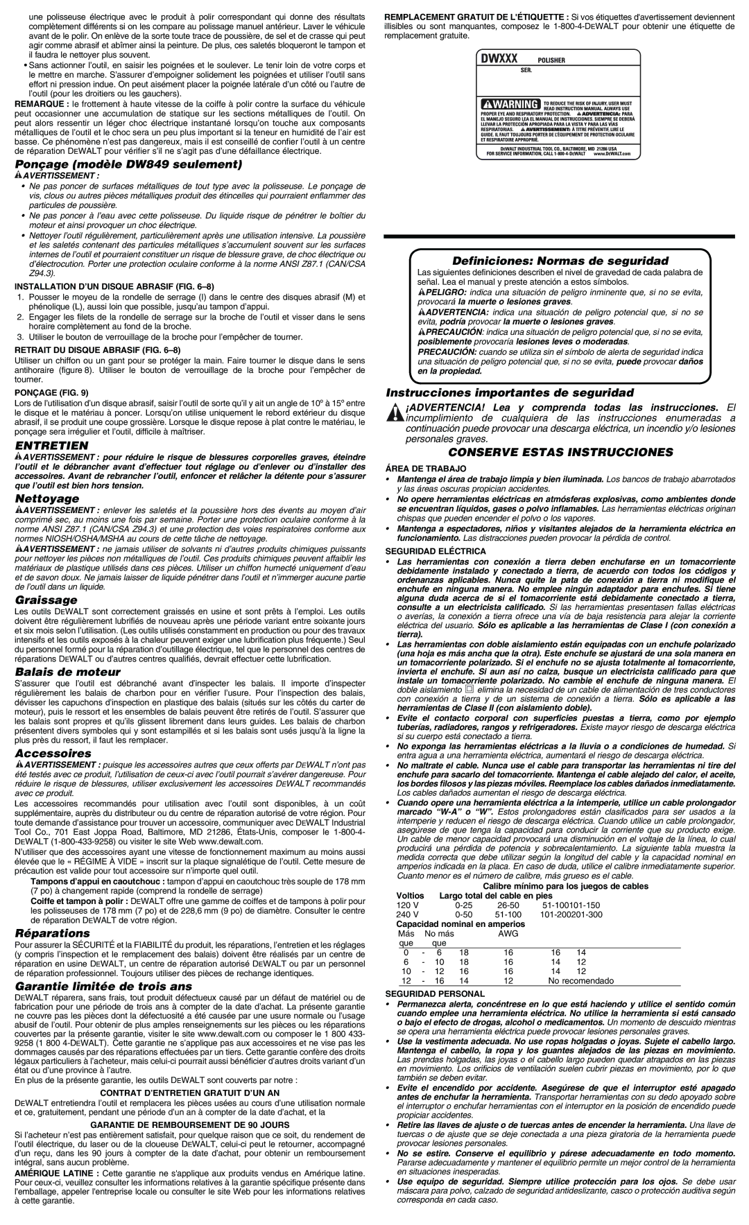 Epson DW847 instruction manual Entretien, Conserve Estas Instrucciones 