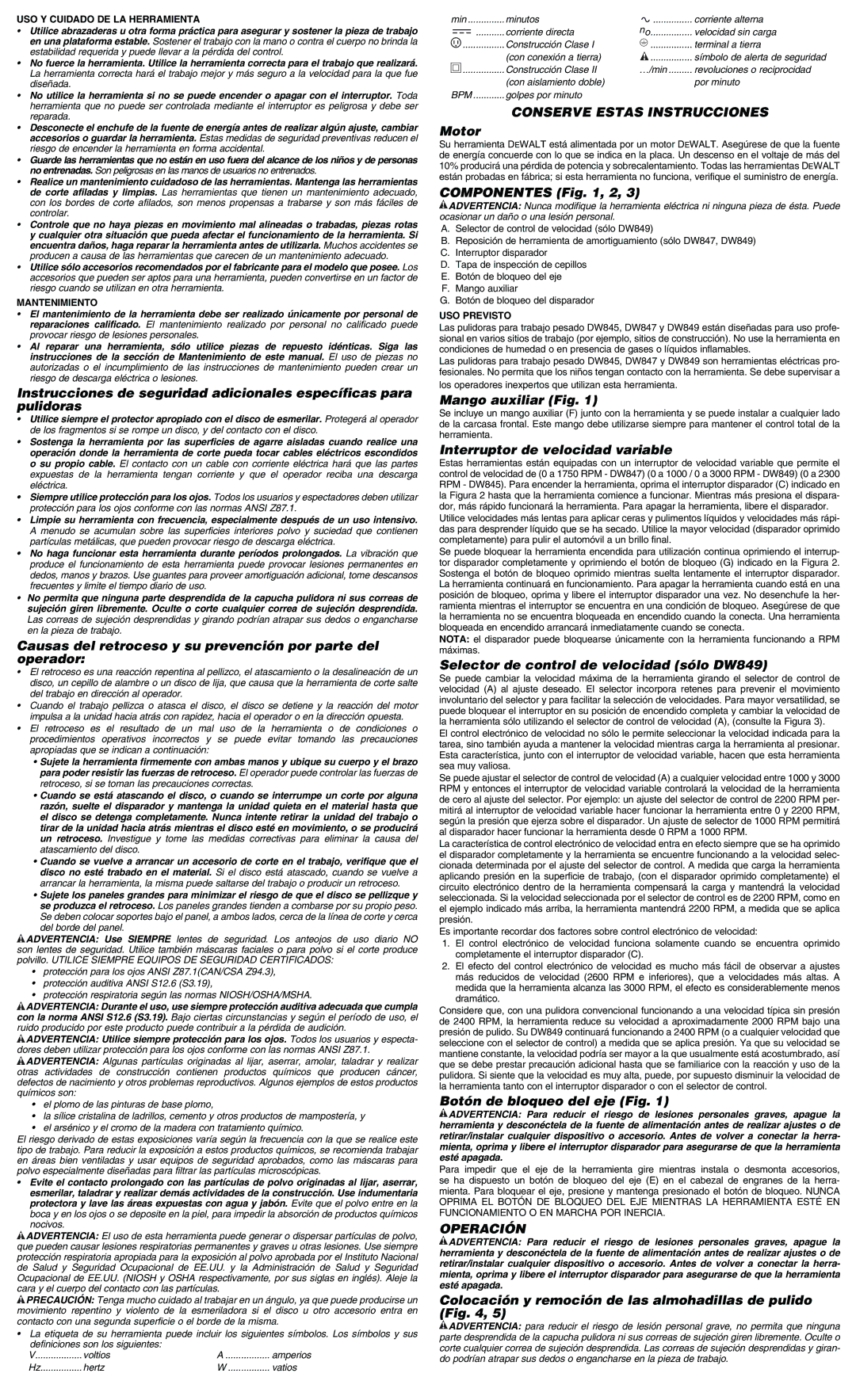 Epson DW847 instruction manual Operación 