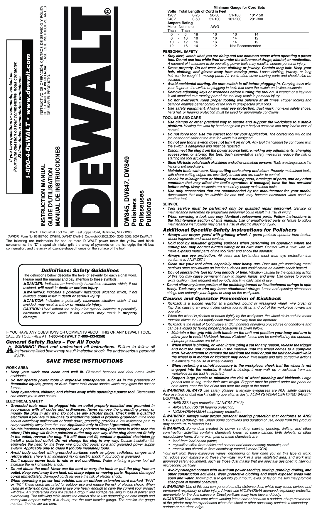Epson DW847 instruction manual Dutilisationguide, Instruccionesdemanual, Manualinstruction, Definitions Safety Guidelines 