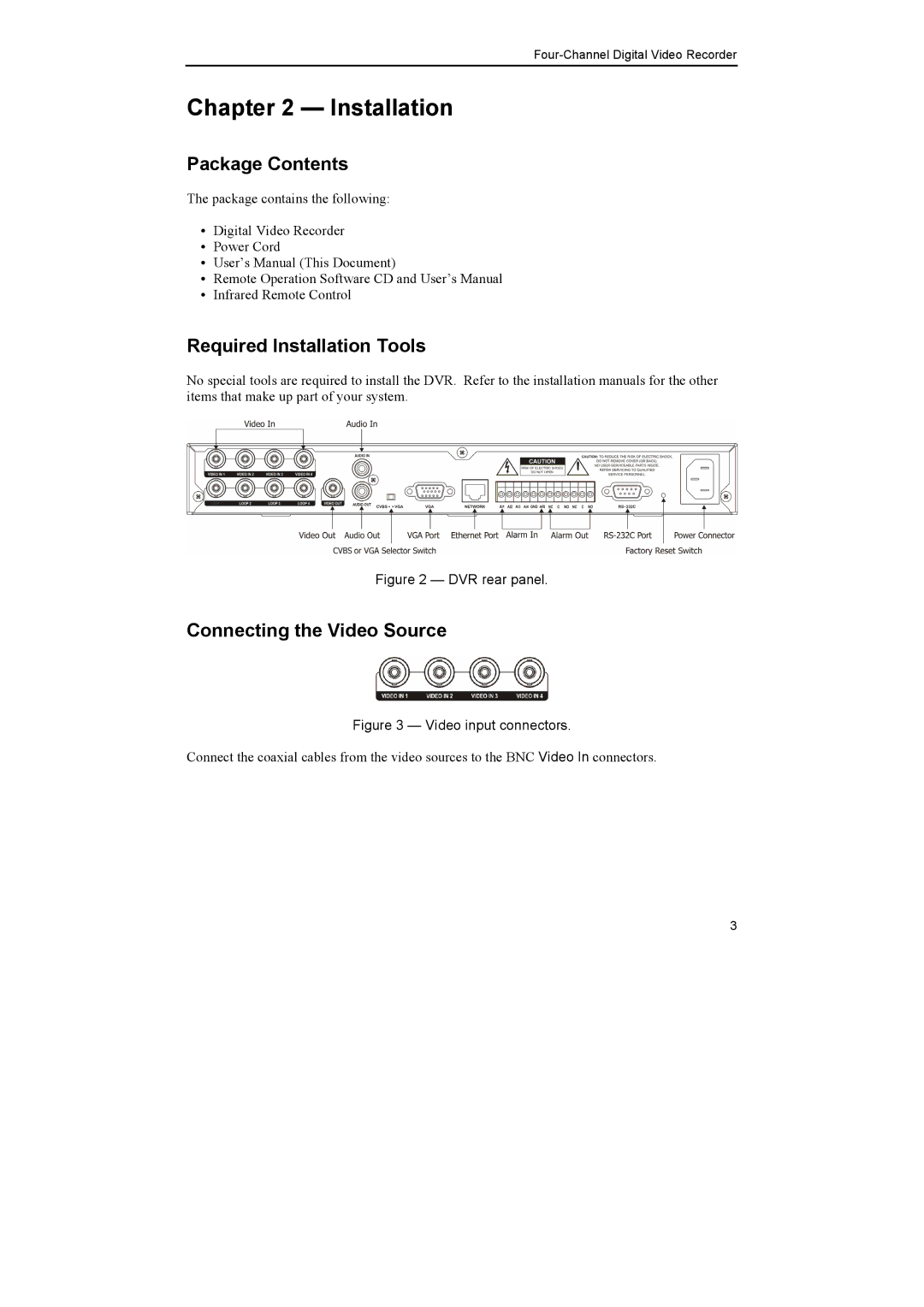 Epson DX-TL4E manual Package Contents, Required Installation Tools, Connecting the Video Source 