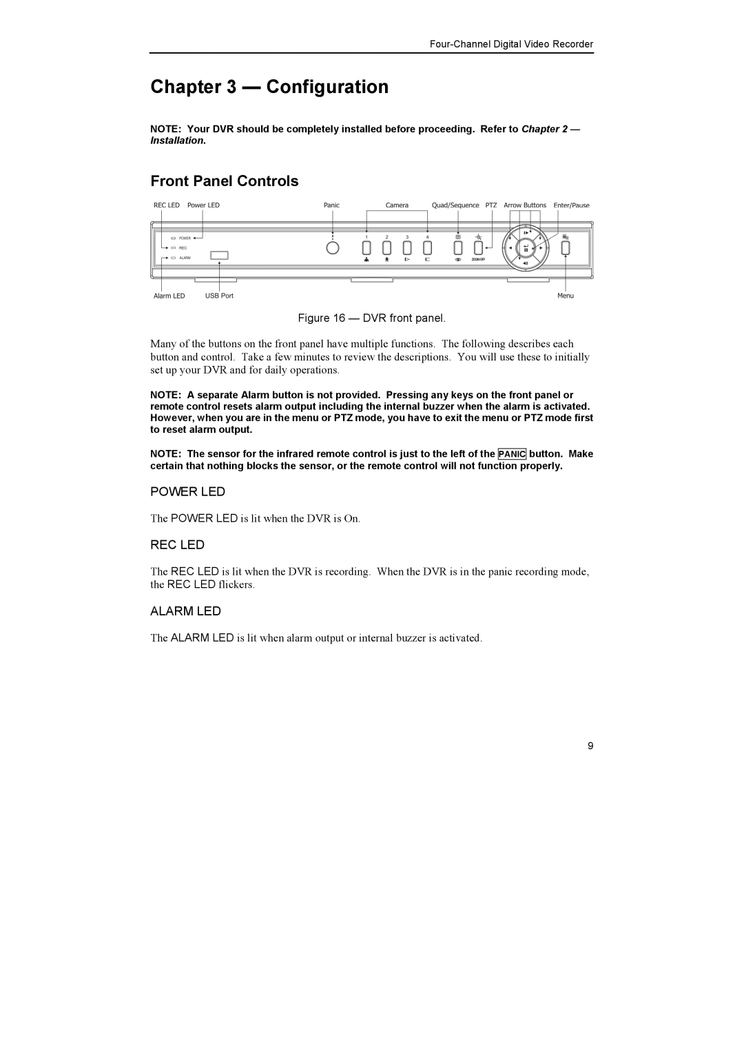 Epson DX-TL4E manual Configuration, Front Panel Controls 