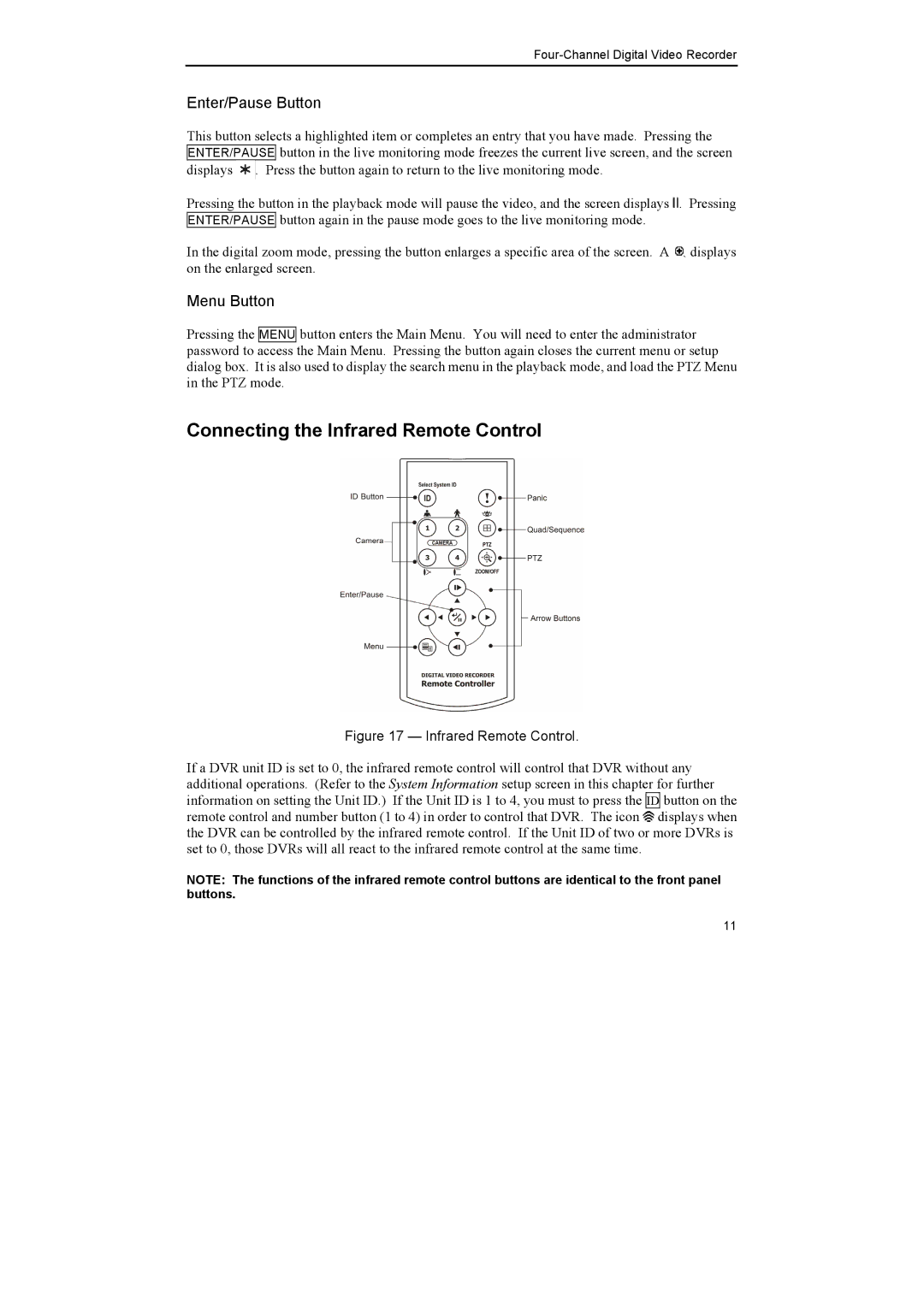 Epson DX-TL4E manual Connecting the Infrared Remote Control 