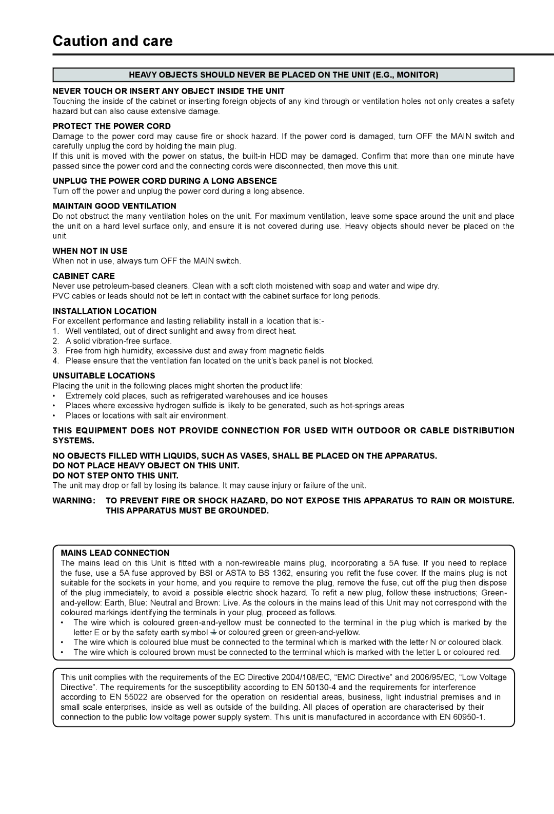 Epson DX-TL4E manual Unplug the Power Cord During a Long Absence 