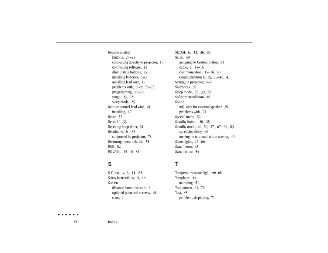 Epson ELP-3300 owner manual 66-68 