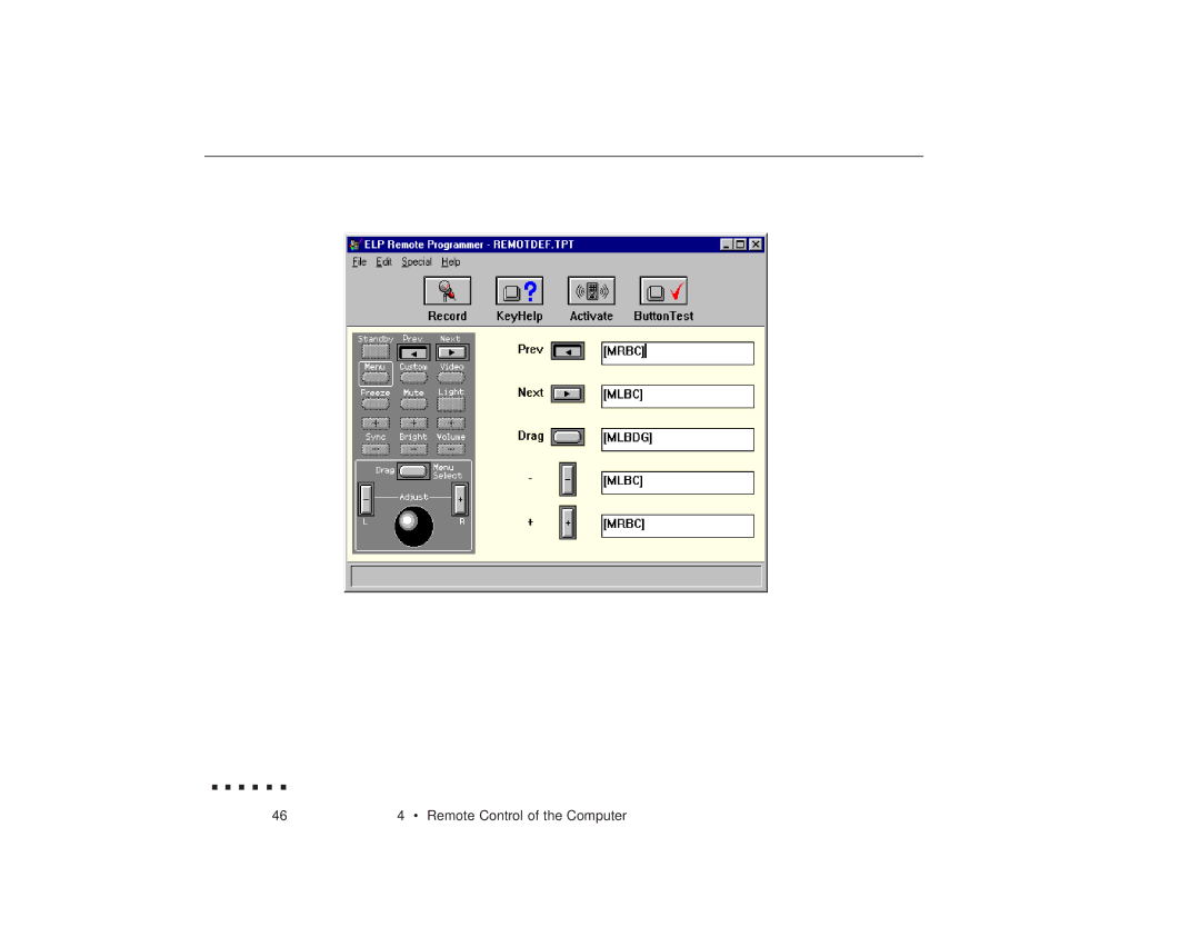 Epson ELP-3300 owner manual Remote Control of the Computer 