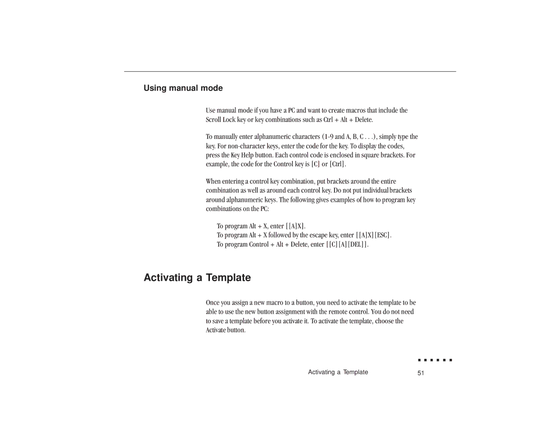 Epson ELP-3300 owner manual Activating a Template, Using manual mode 