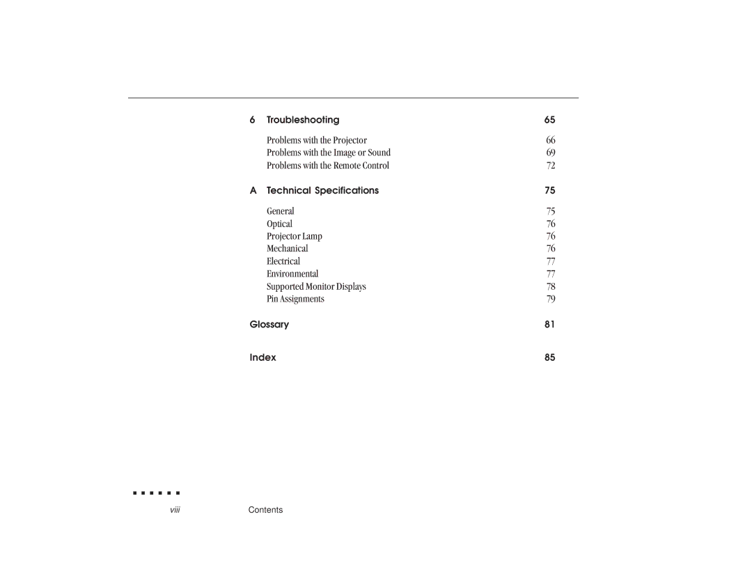 Epson ELP-3300 owner manual Troubleshooting 