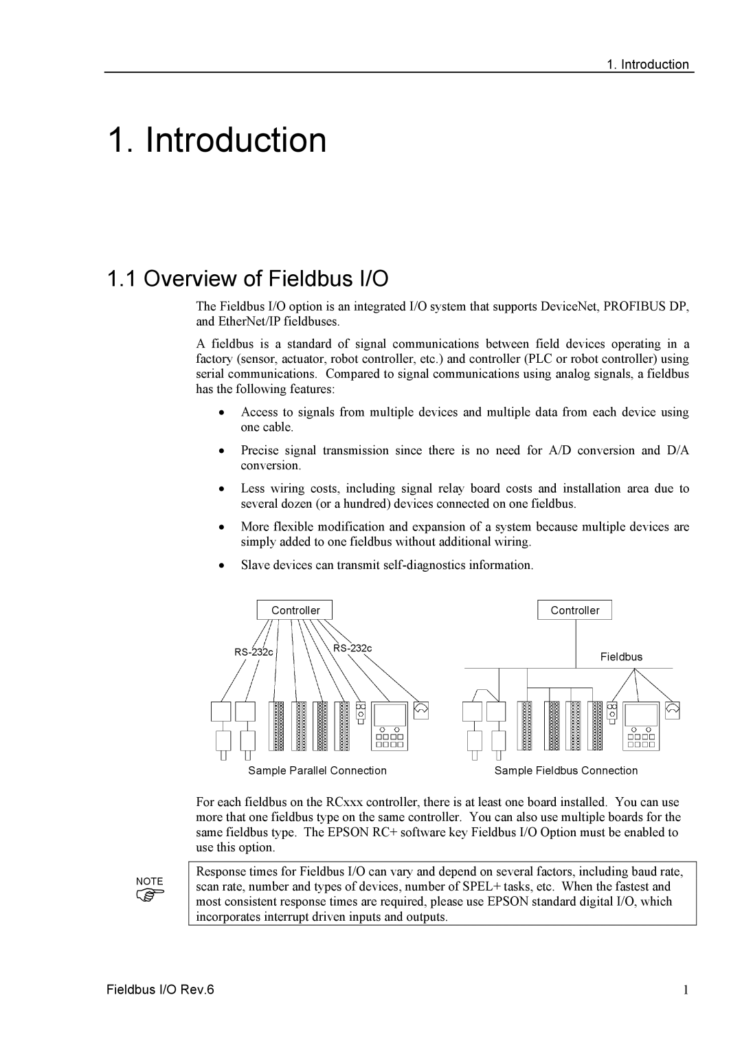 Epson EM07ZS1647F manual Overview of Fieldbus I/O, Introduction 