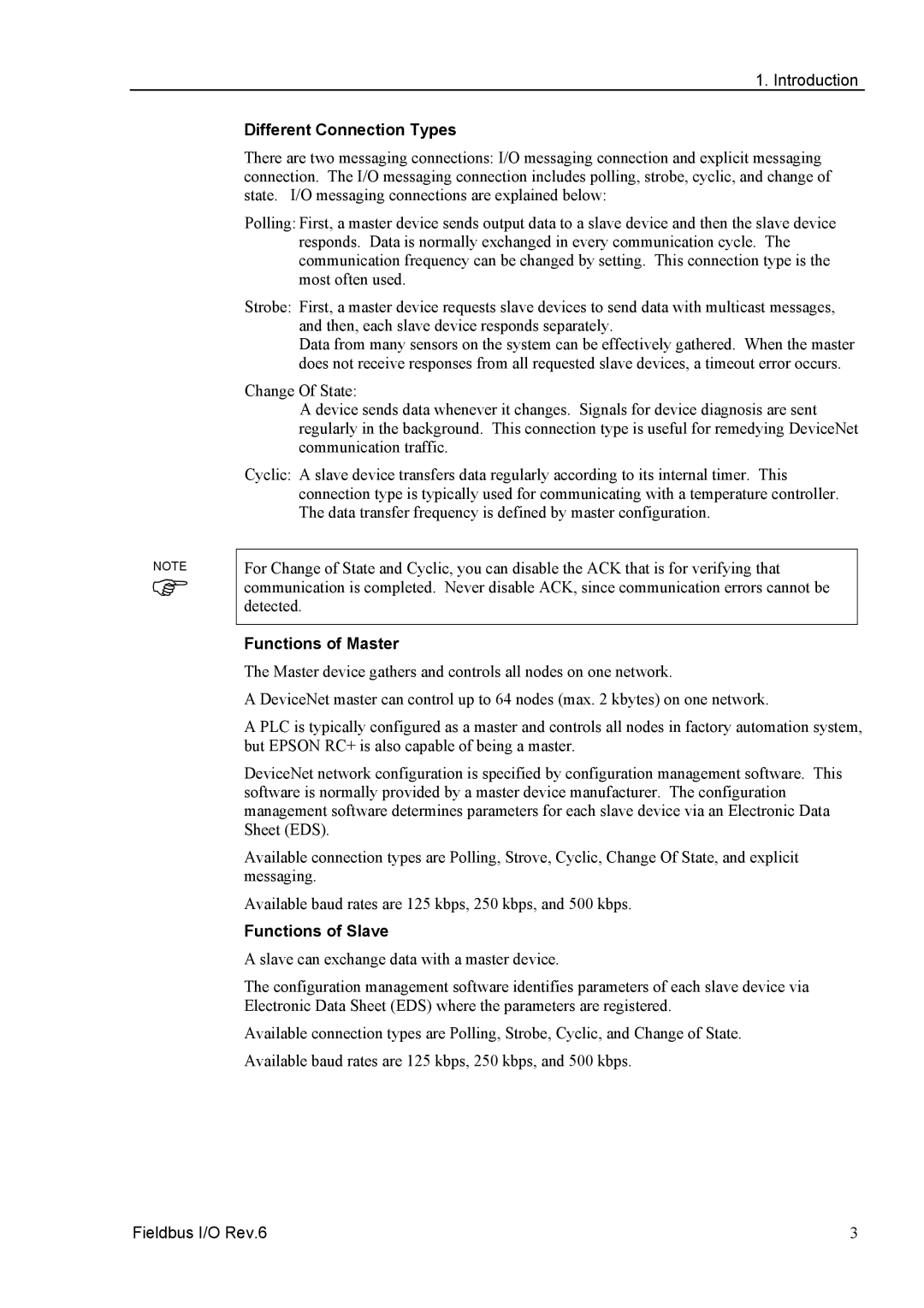 Epson EM07ZS1647F manual Different Connection Types, Functions of Master, Functions of Slave 