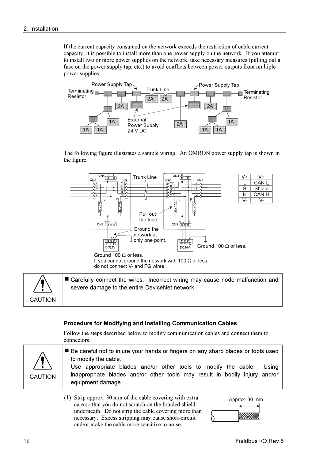 Epson EM07ZS1647F manual Procedure for Modifying and Installing Communication Cables, To modify the cable, Equipment damage 